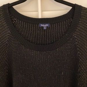Splendid Black Scoop Neck Sweater